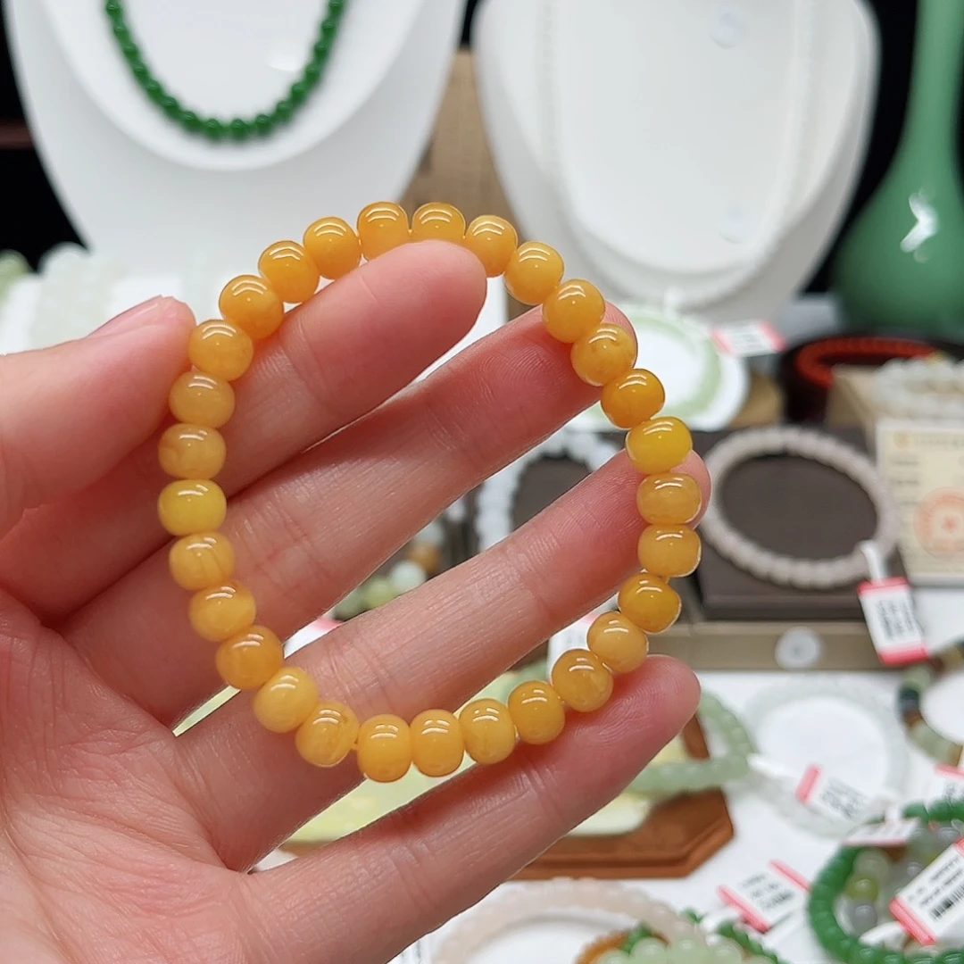 未镶嵌蜜蜡手链妮***女