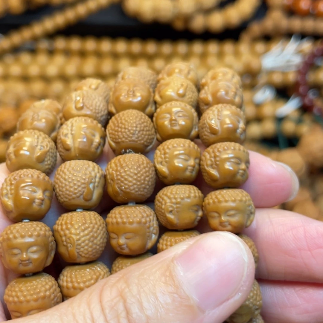 核桃手串/手链猴头雕刻宝宝佛瑕疵款