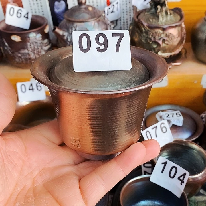 紫砂茶杯柴烧纯手工097