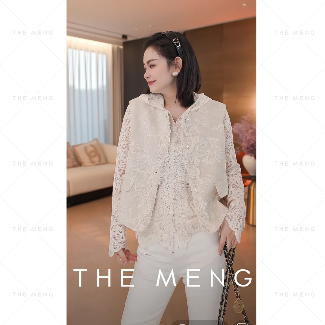 THE MENG【灵感】精梳棉麻重工刺绣新中式古典马夹#M251J0018