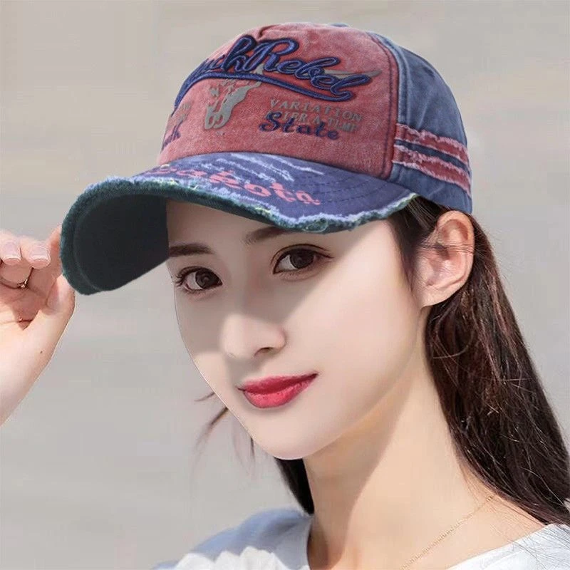 新百伦【清仓断码】一折爆品做旧帽子女春秋防晒鸭舌帽户外可调节字