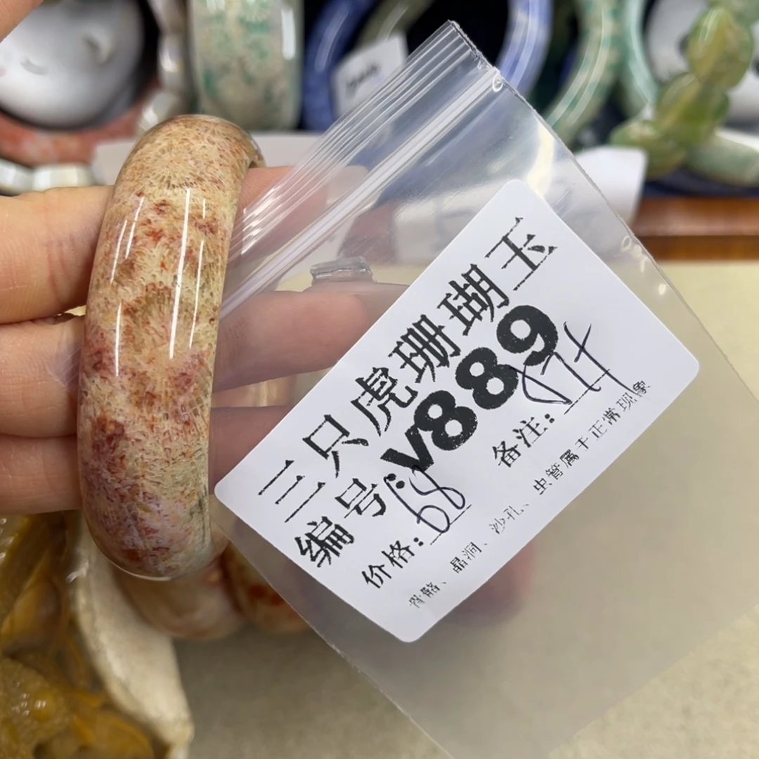 音***愈硅化珊瑚（珊瑚玉）未镶嵌h