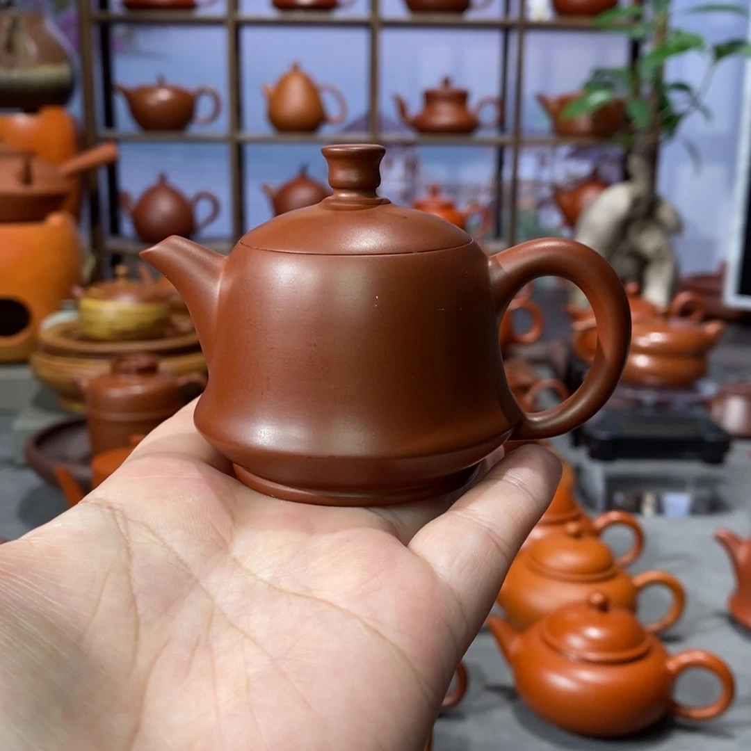 朱泥茶壶章淑煌朱泥小金钟壶80c