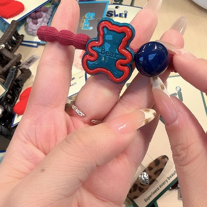 小熊头绳细皮筋款式新款