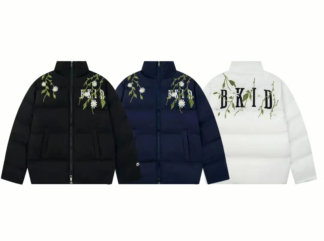 潮牌刺绣棉服男女同款