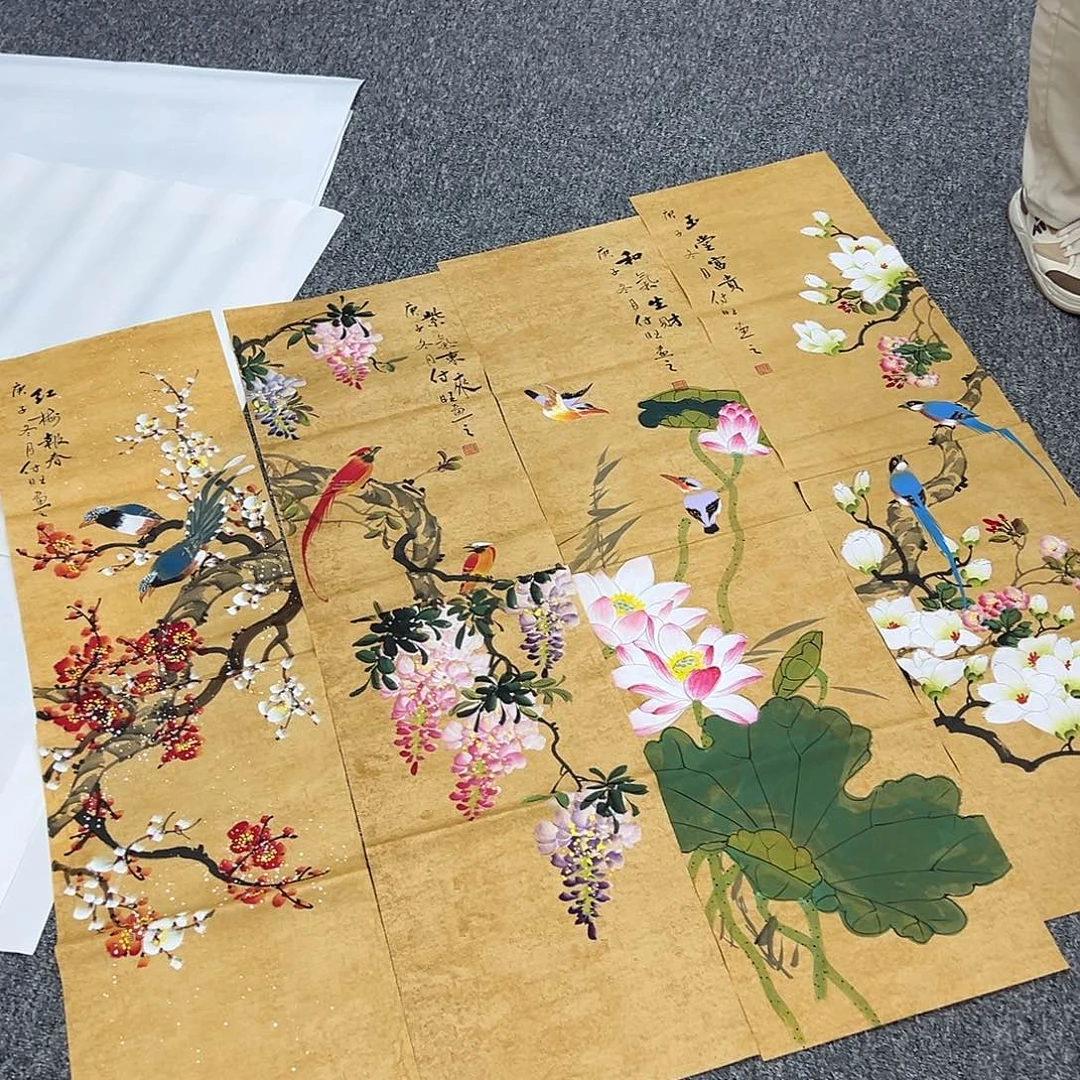 国画纯手工制作的一