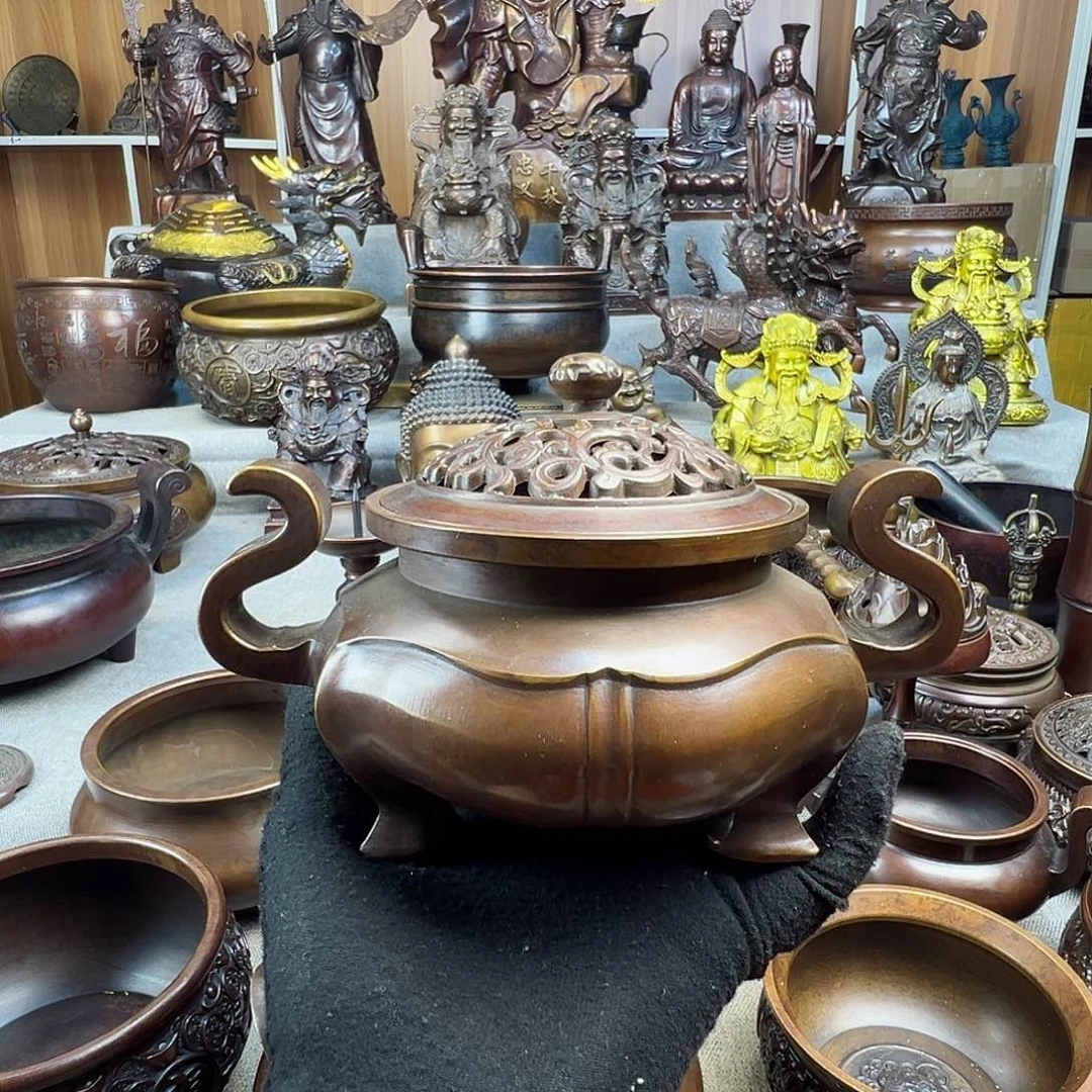 铜香炉铜摆件铜工艺品风水摆件