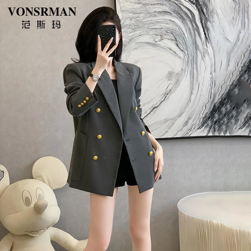 春秋韩版高端宽松休闲风炸街小西服小个子时尚轻熟御姐风西装外套