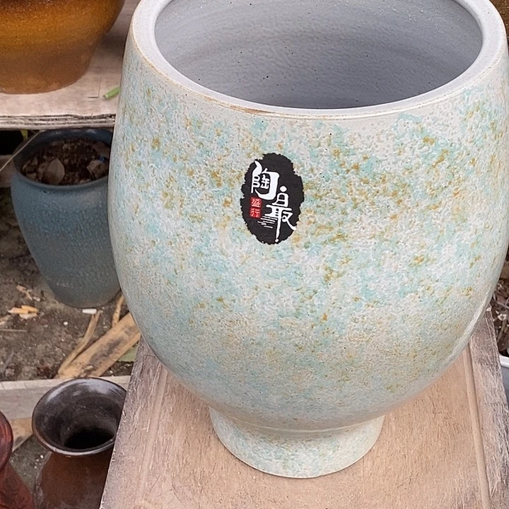 花盆紫砂口21高度33瑕疵