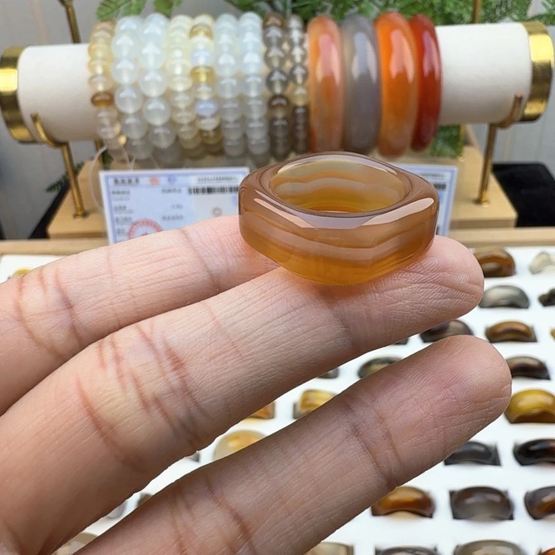 玛瑙/玉髓未镶嵌戒圈16/17圈