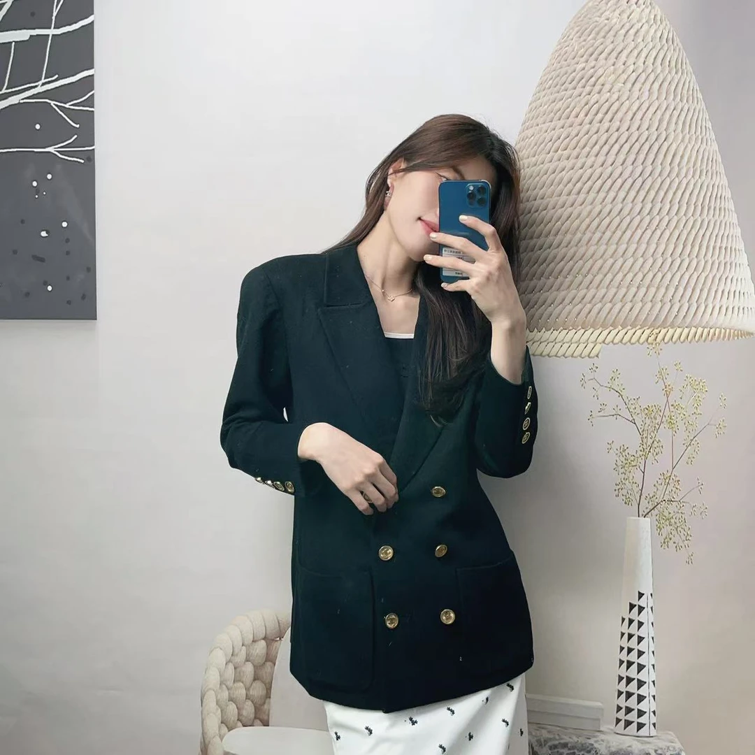 95新 Chanel/香奈儿 麦殿/黑色中古外套40码/241016VGLVH13