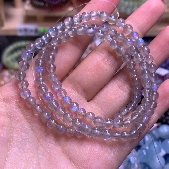 未镶嵌手串水晶5.1灰月光