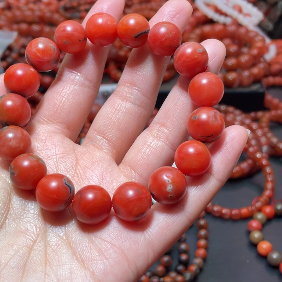 南红玛瑙手链未镶嵌