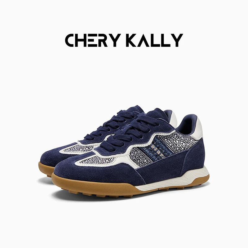 CHERY KALLY时尚复古耐磨百搭德训鞋女款透气新款板鞋963DX5558