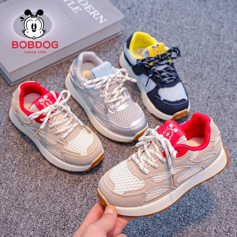 Bobdog/巴布豆鞋子百搭阿甘鞋2025秋季男时尚休闲软底鞋皮面板鞋