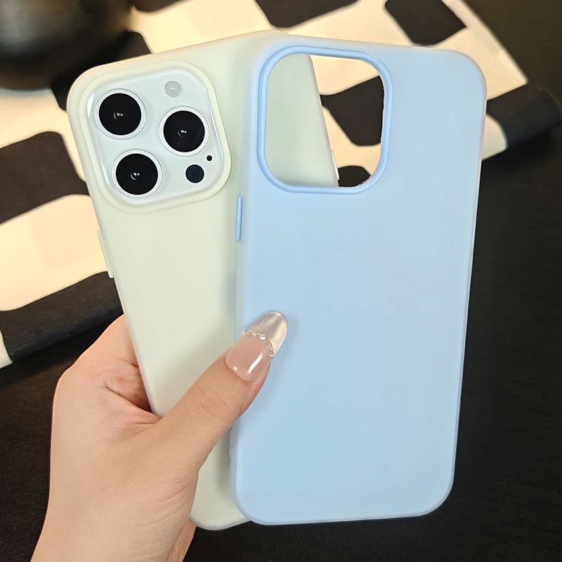 手机壳时尚简约二合一果冻壳简约肤感果冻适用苹果16promax