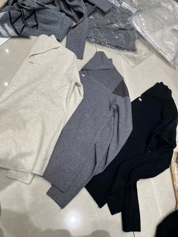 修身型女长袖毛针织衫百搭休闲纯色针织衫修身羊毛衫打底衫