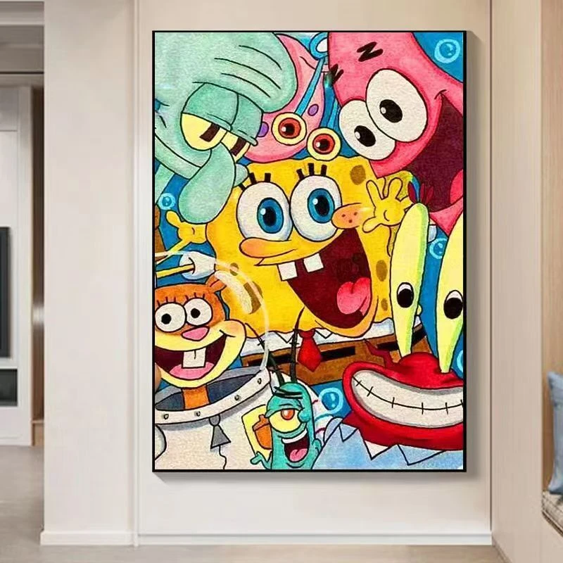 《海绵宝宝》40*50SM框现代动漫装饰画