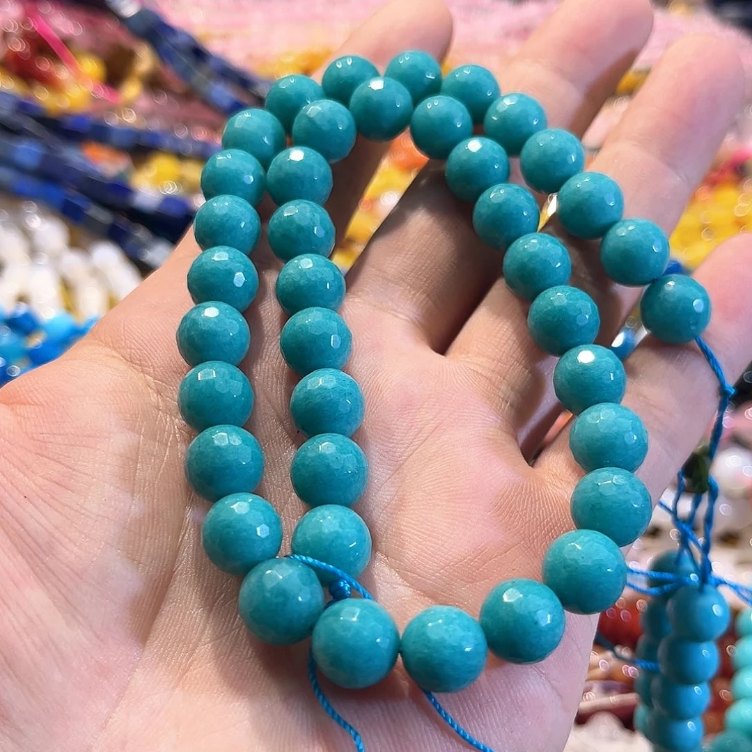 玛瑙/玉髓合金珠宝半成品切面一条10mm