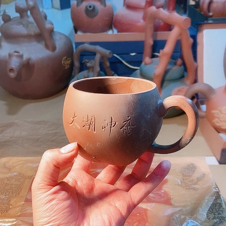 紫砂茶杯宜兴紫砂手工制作