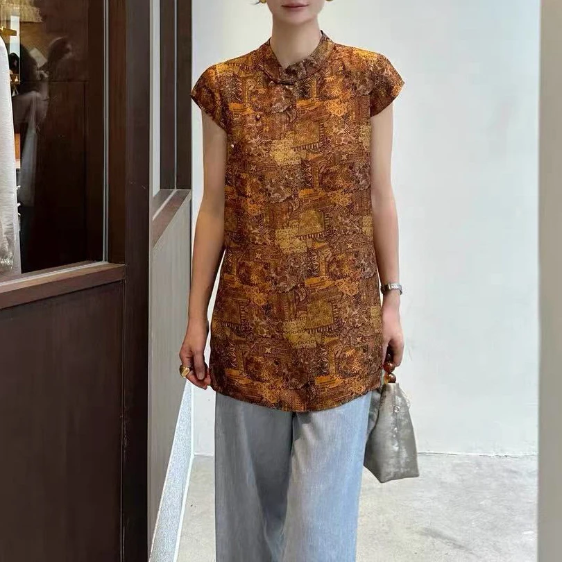 新中式气质中国风年轻款女2025夏季新款复古改良唐装独特上衣女装