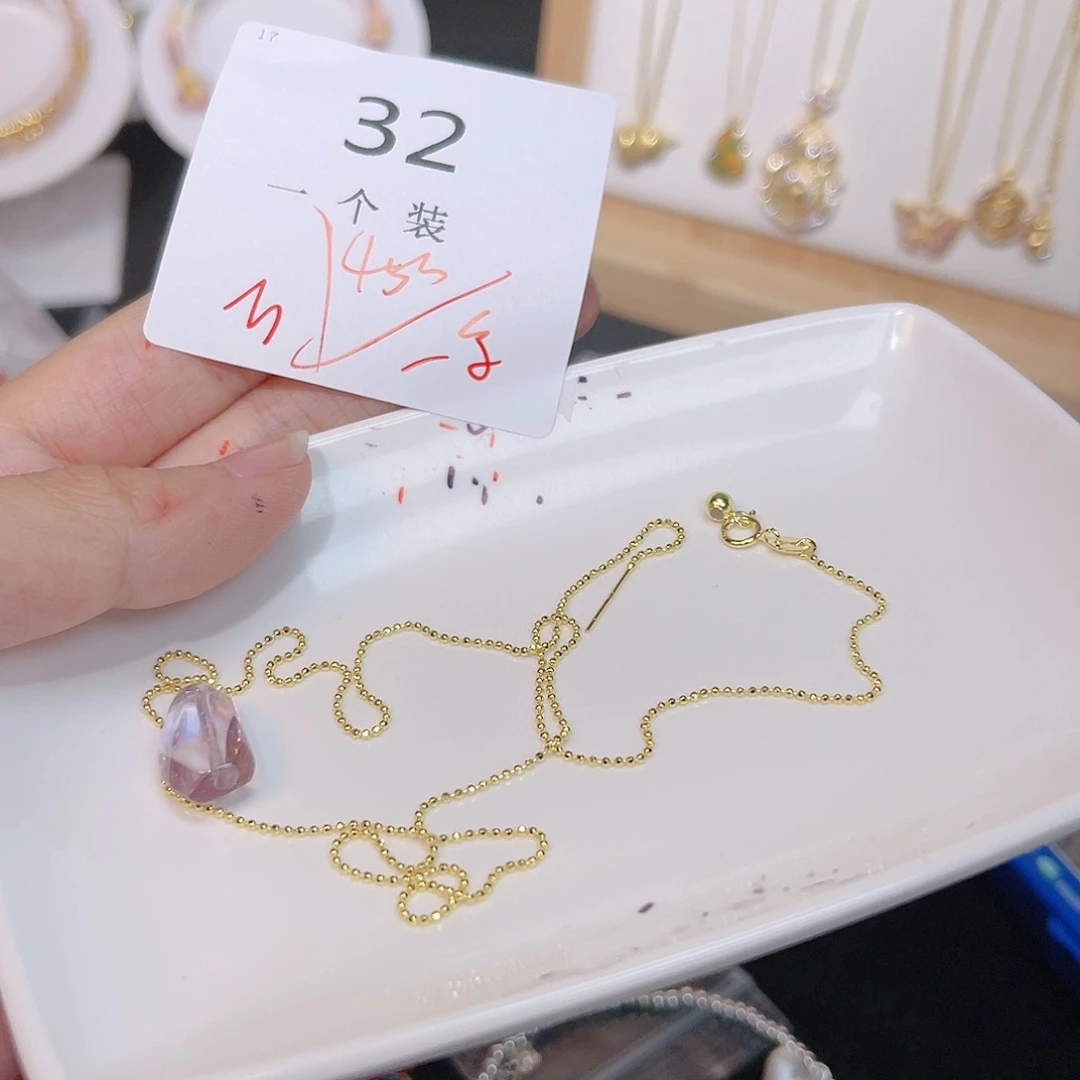 紫晶珠宝半成品银S925镶嵌32