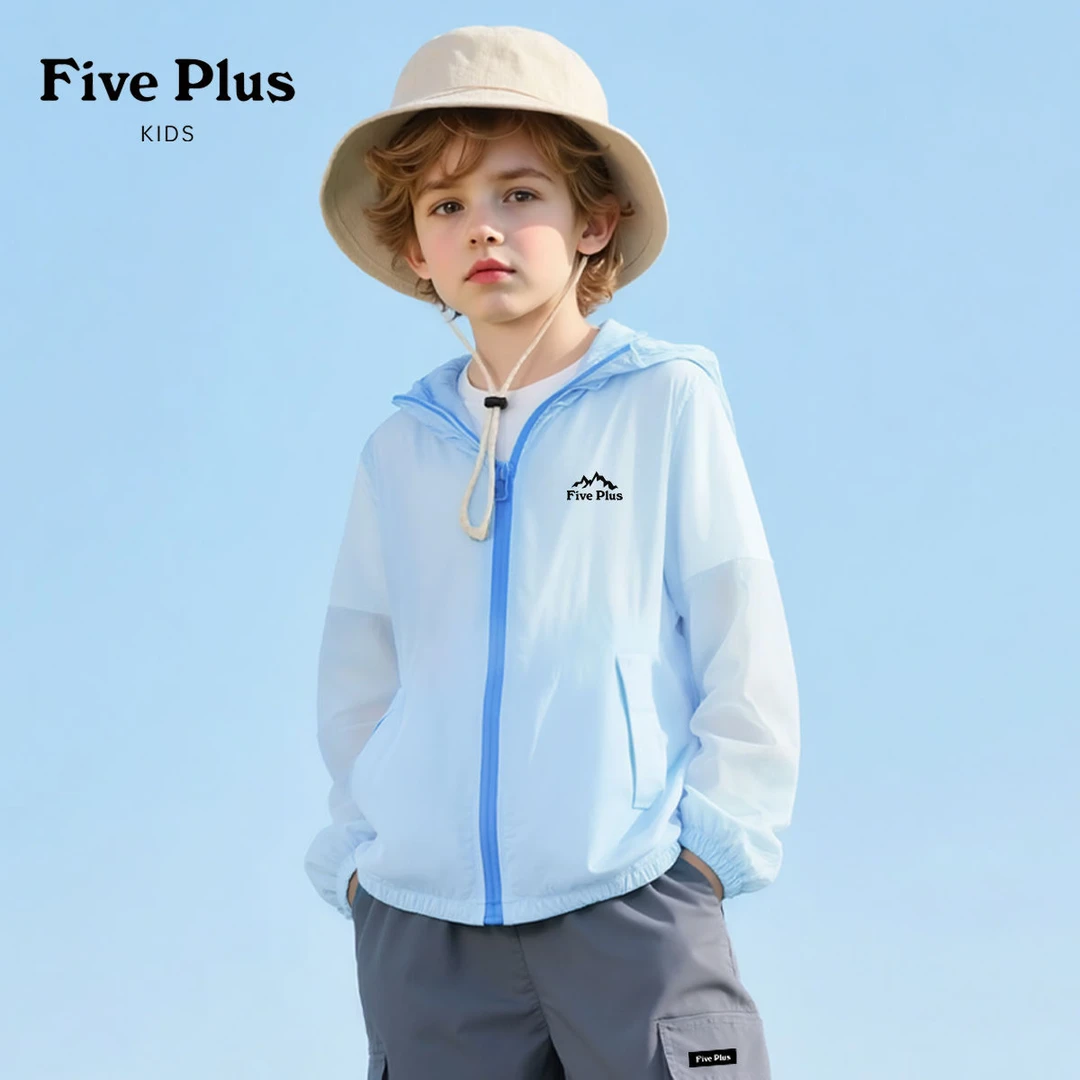 Five Plus男童工装短裤夏2025新款灰色儿童夏季运动裤休闲五分裤