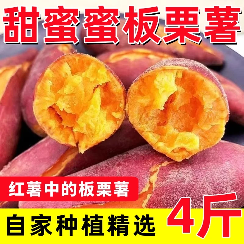 板栗红薯软糯香甜蜜薯轻食代餐粗粮减脂平替新鲜现挖自家种植板栗红薯河南省