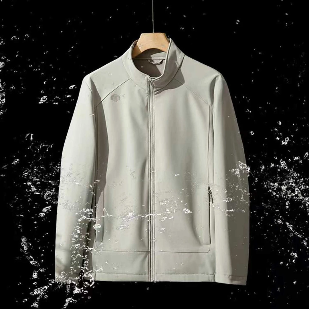 一线男装撤柜户外防水弹力加绒轻盈保暖透气立领立体裁剪秋冬外套