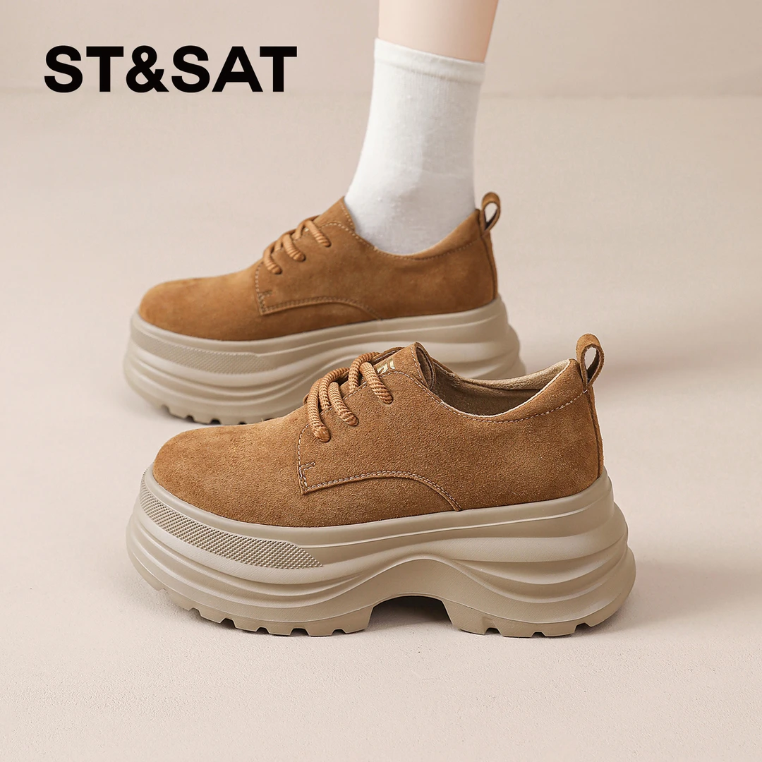 星期六显脚小勃肯鞋女2026春季新款厚底休闲运动鞋女款松糕鞋单鞋