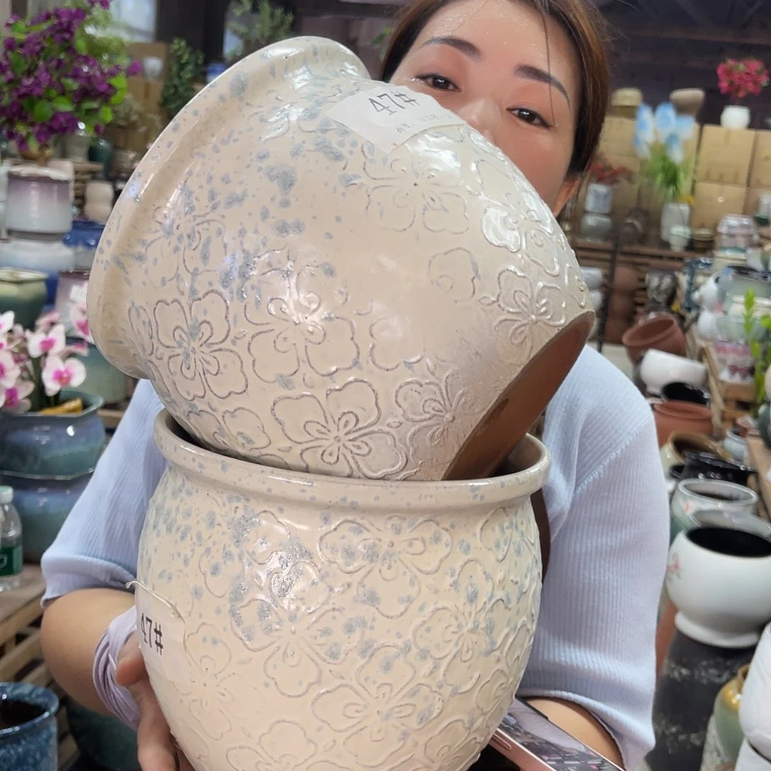 紫砂花盆高度19口径20厘米