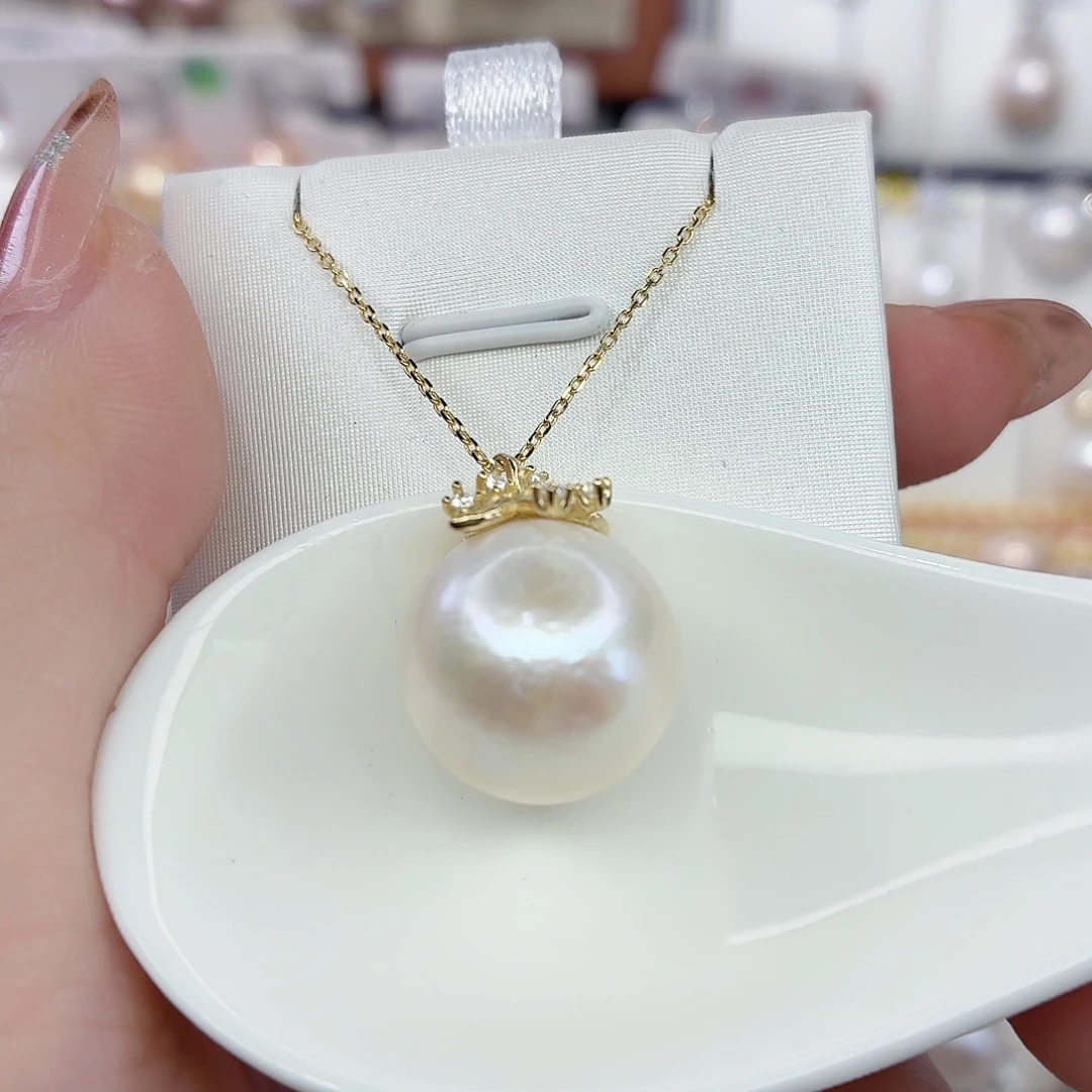 淡水珍珠银S925镶嵌颈饰