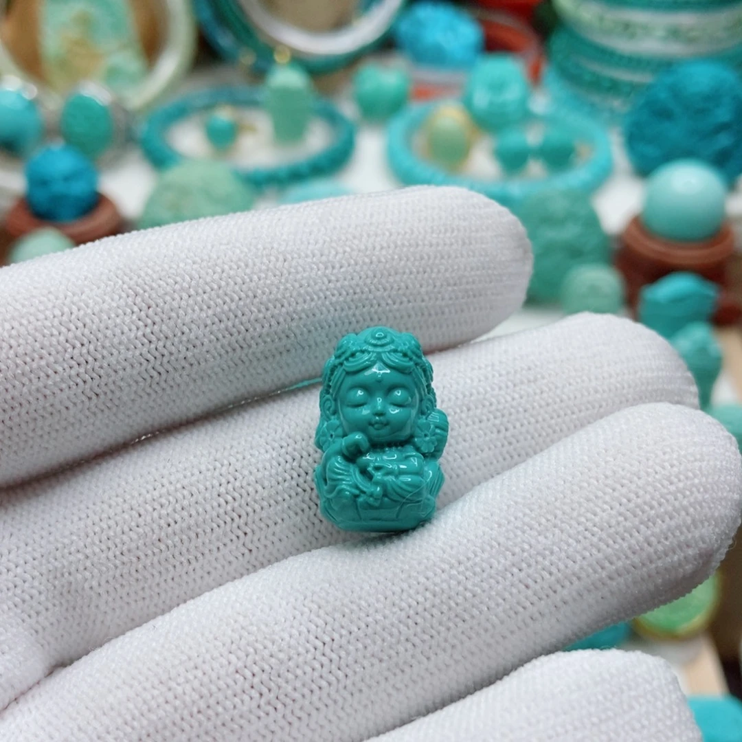 绿松石未镶嵌度母