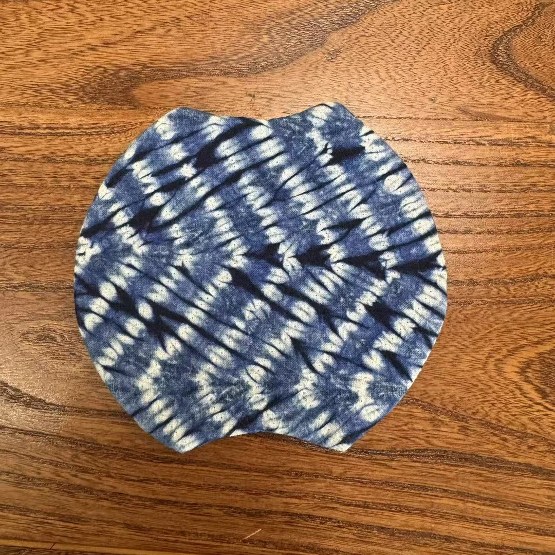 【细物慢造】布艺扎染弧形杯垫 大（BY67）