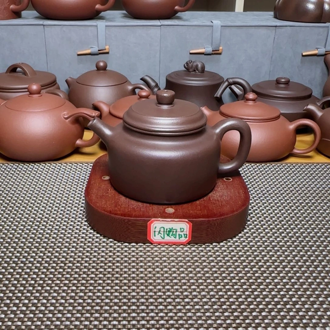 ****溢茶壶紫砂老紫泥得中150ml