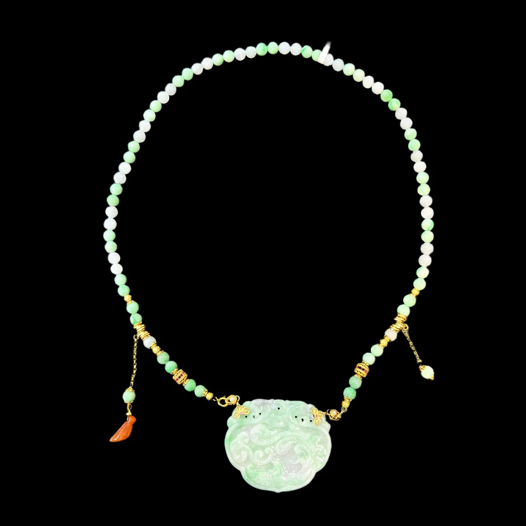 5151-翡翠项链孤品！