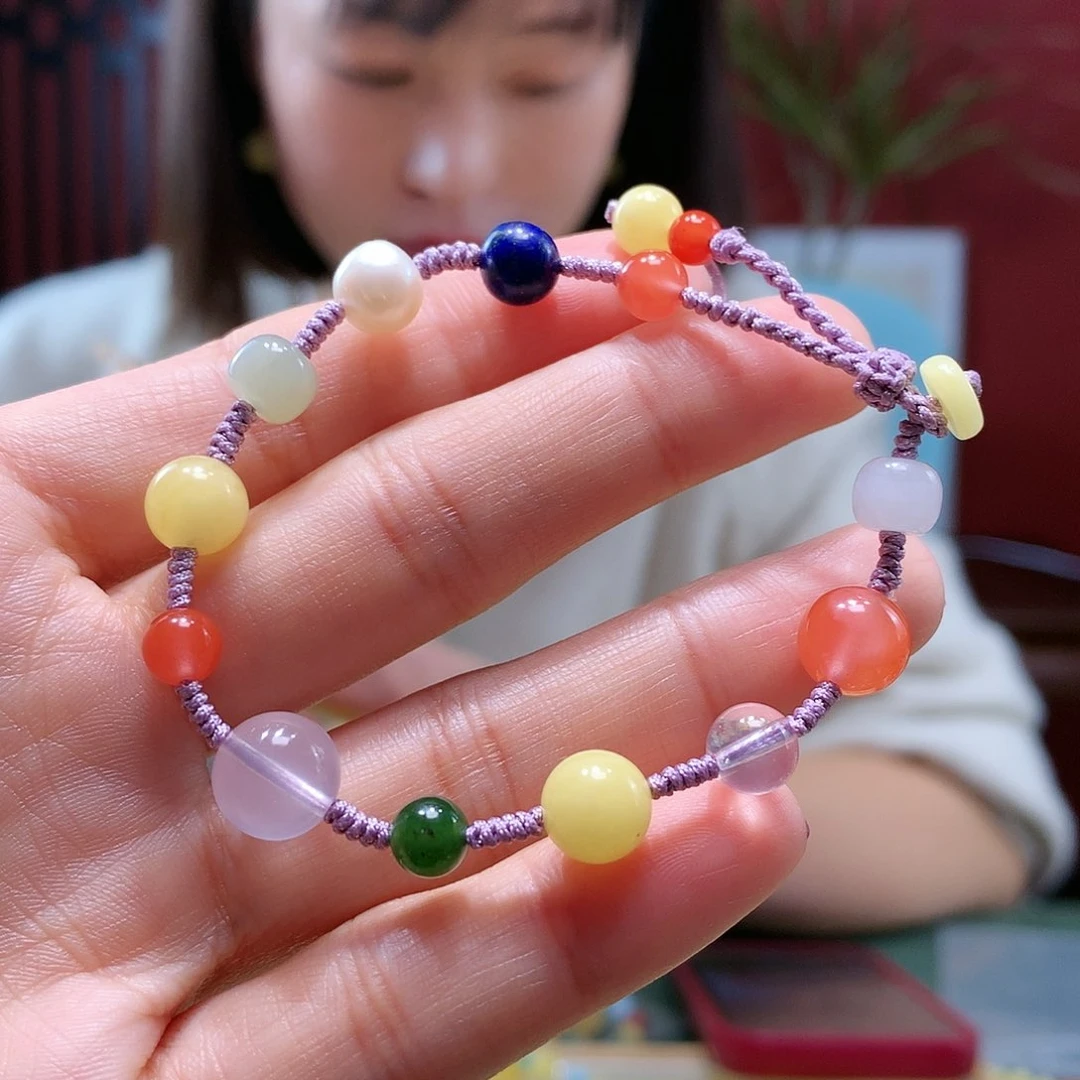 琥珀手链未镶嵌手绳