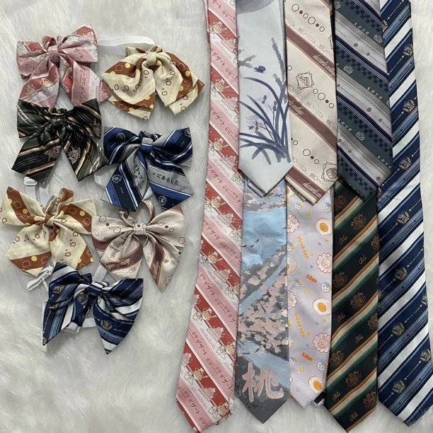 清仓随机6个 不支持许愿 提花领带领结jk配饰百搭 多拍会有重复