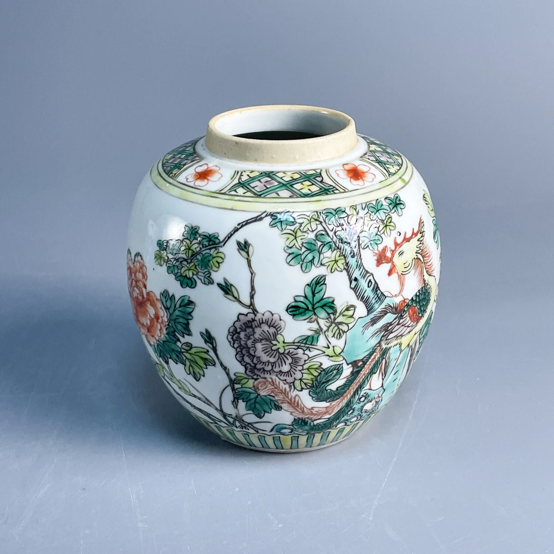 清光绪五彩凤凰牡丹罐-M25LD00BB89-01