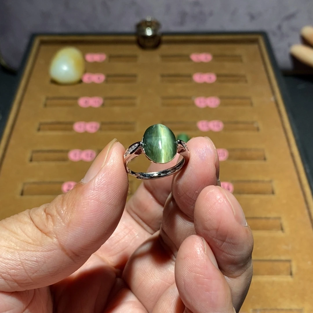 和田玉（碧玉）戒指未镶嵌