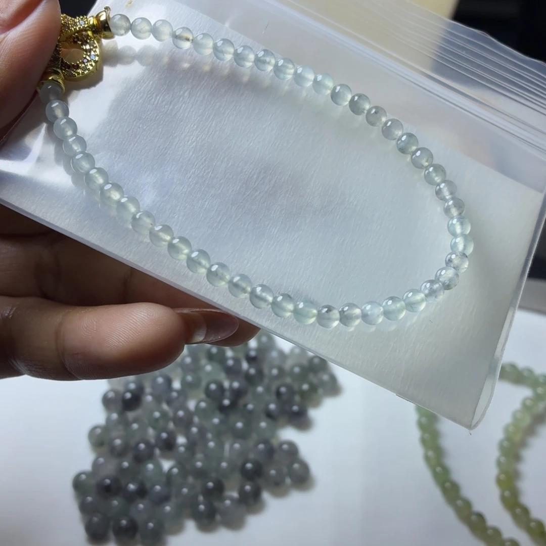 定制翡翠未镶嵌翡翠珠链