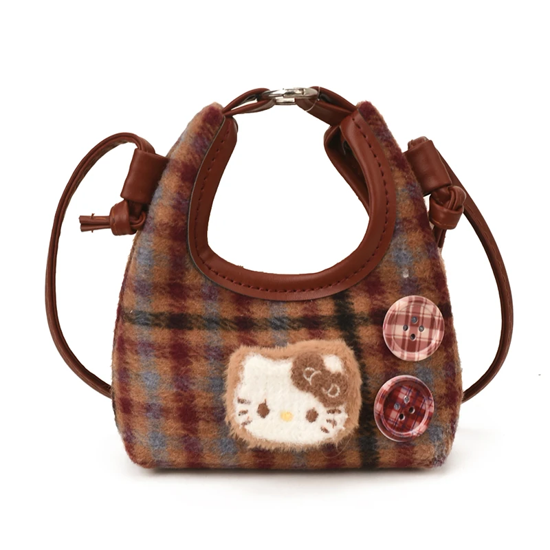 Scarlet Wong单肩款单肩编织斜挎包托特包轻便韩式日系可爱风格子