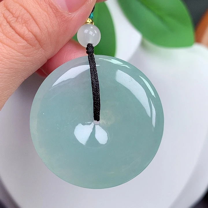 颈饰未镶嵌翡翠平安扣 35.8x6.0mm