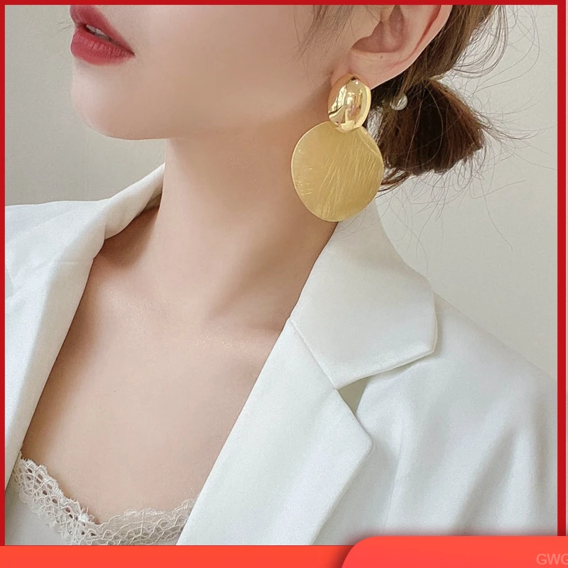 韩国非金属大气气质潮女耳环网红夸张耳饰复古时尚个性银针欧美