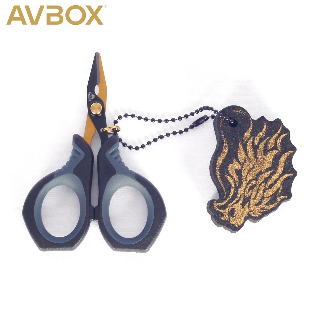 禧龙博克斯钓鱼剪刀大力马线铅皮修剪八字环专不锈钢镀钛防腐耐用