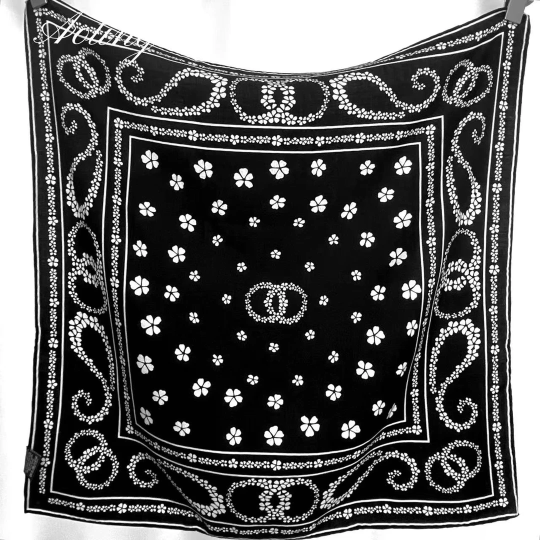 奥汀 珍珠腰果 高档丝毛65*65cm70%羊毛30%桑蚕丝真丝羊毛中方巾