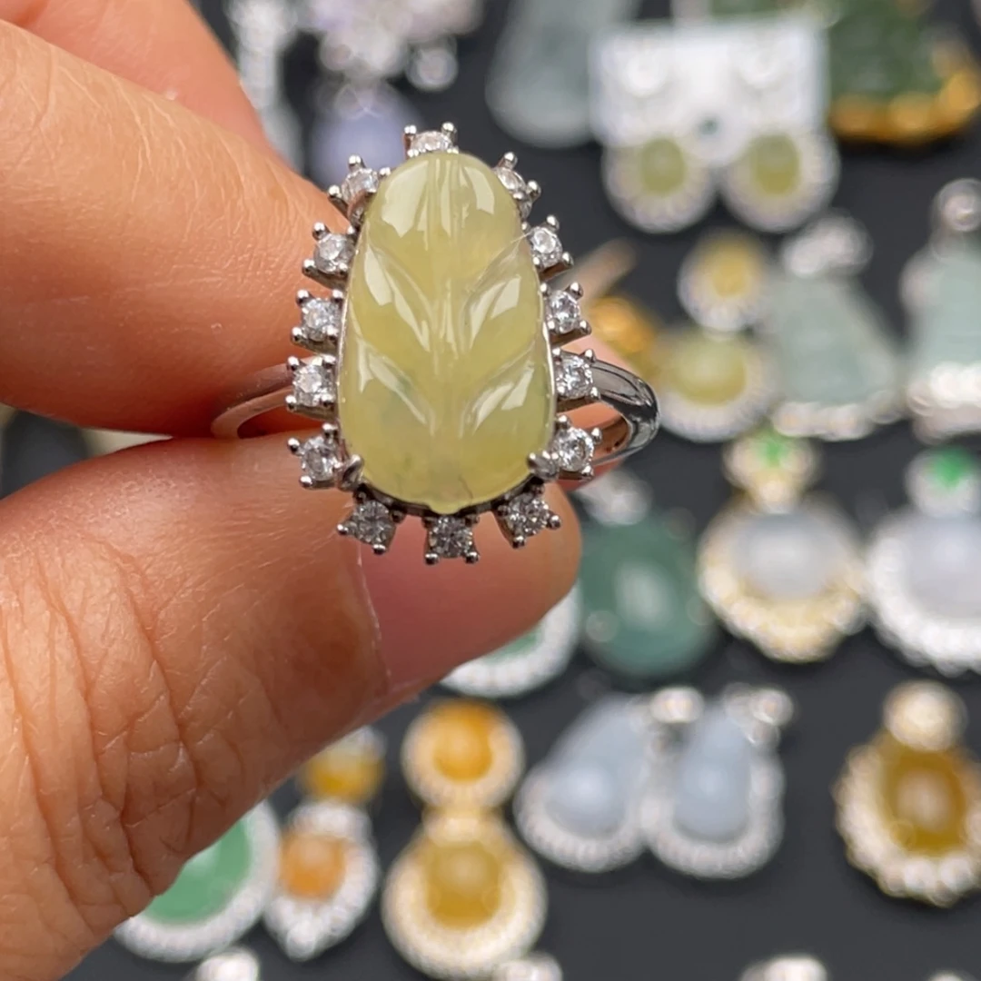 翡翠银S925镶嵌吊坠(不含链)