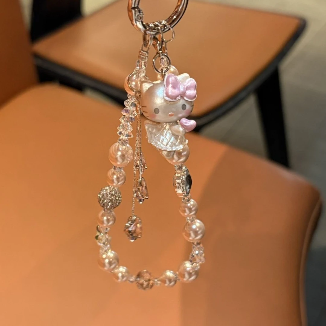 ins风魔法棒kitty猫水晶diy串珠手机壳挂绳ccd相机咕本卡册装饰品