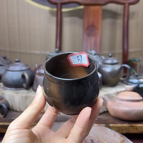 戬谷龙窑坭兴陶柴烧杯37