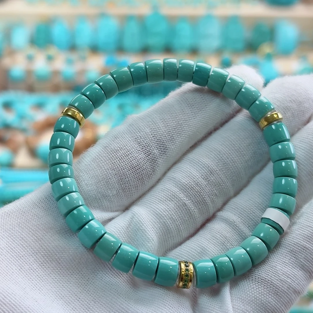 绿松石18K金镶嵌珠宝奇石6.3